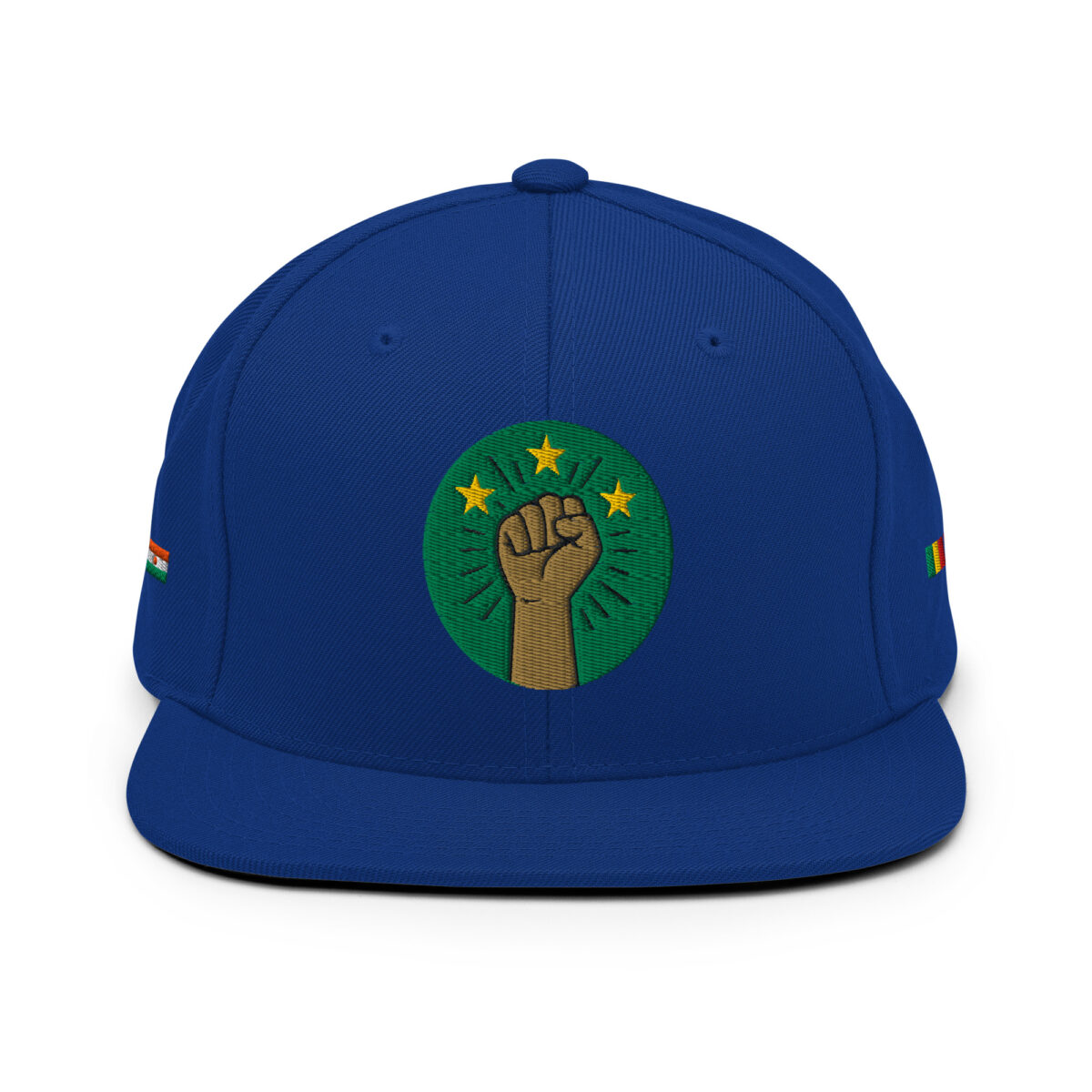 Casquette Snapback AES - Poing Africain & Étoiles de l’Unité - Broderie avant, cotés et arrière – Image 25