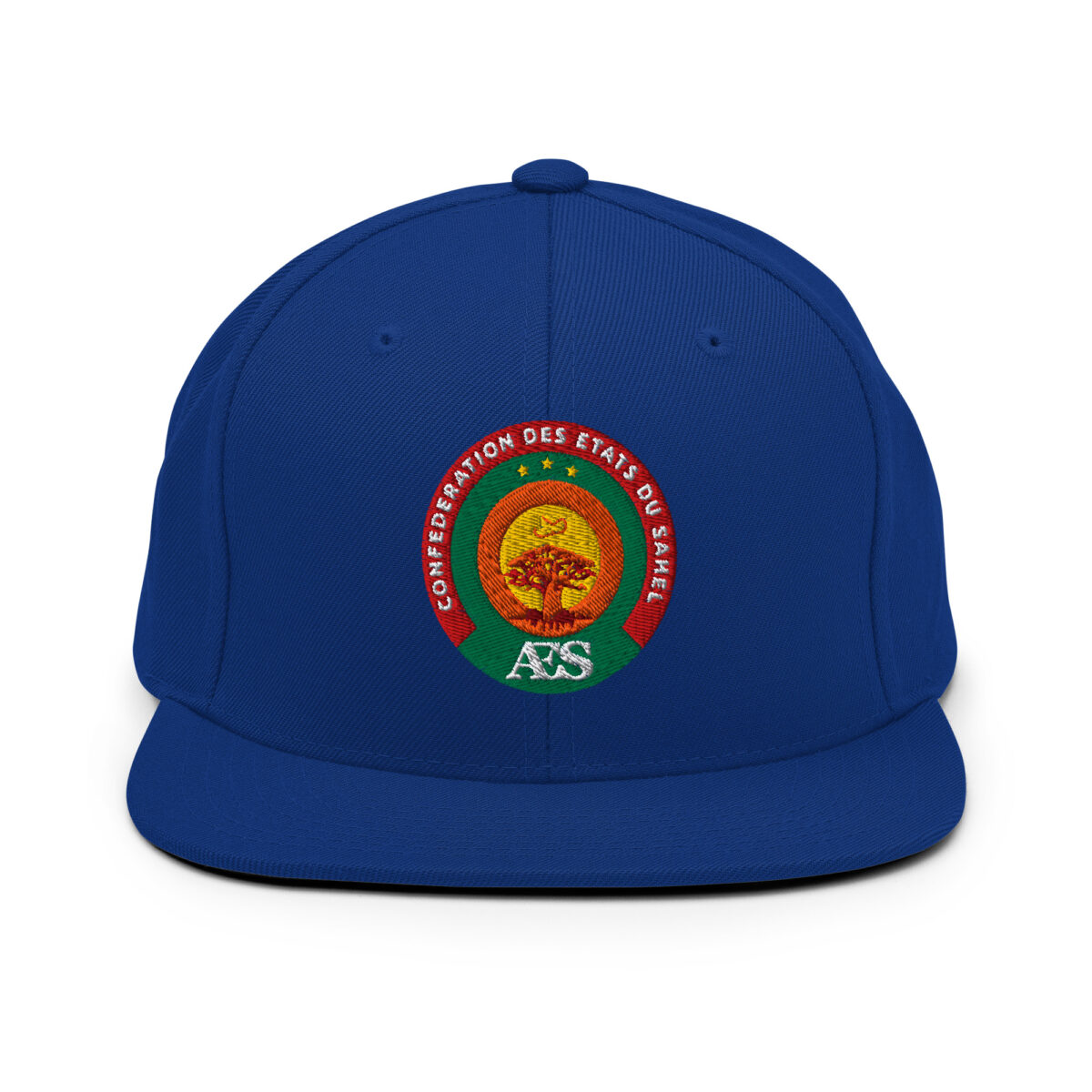 Casquette Snapback AES - Sceau Officiel de la Confédération du Sahel - Broderie avant – Image 26