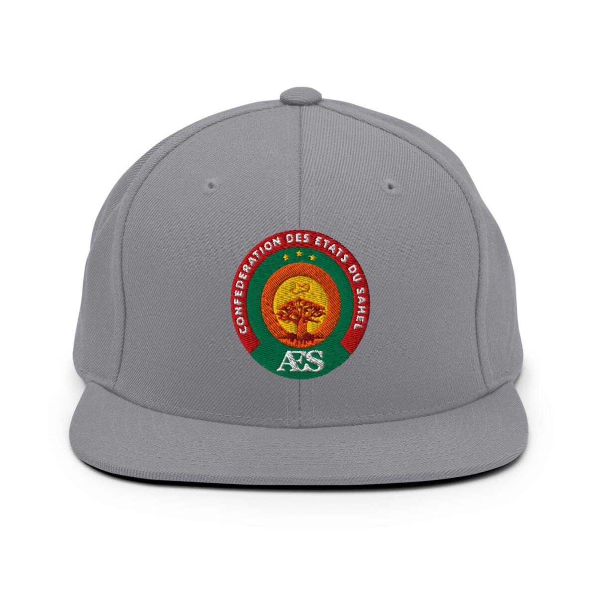 Casquette Snapback AES - Sceau Officiel de la Confédération du Sahel - Broderie avant – Image 27