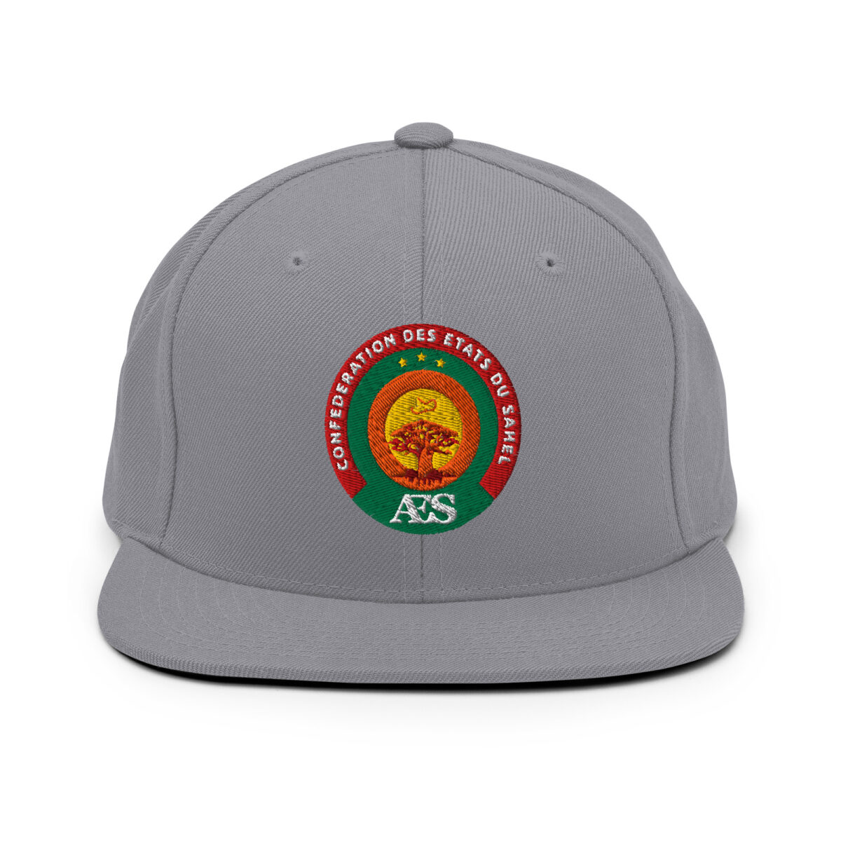 Casquette Snapback AES - Sceau Officiel de la Confédération du Sahel - Broderie avant – Image 27