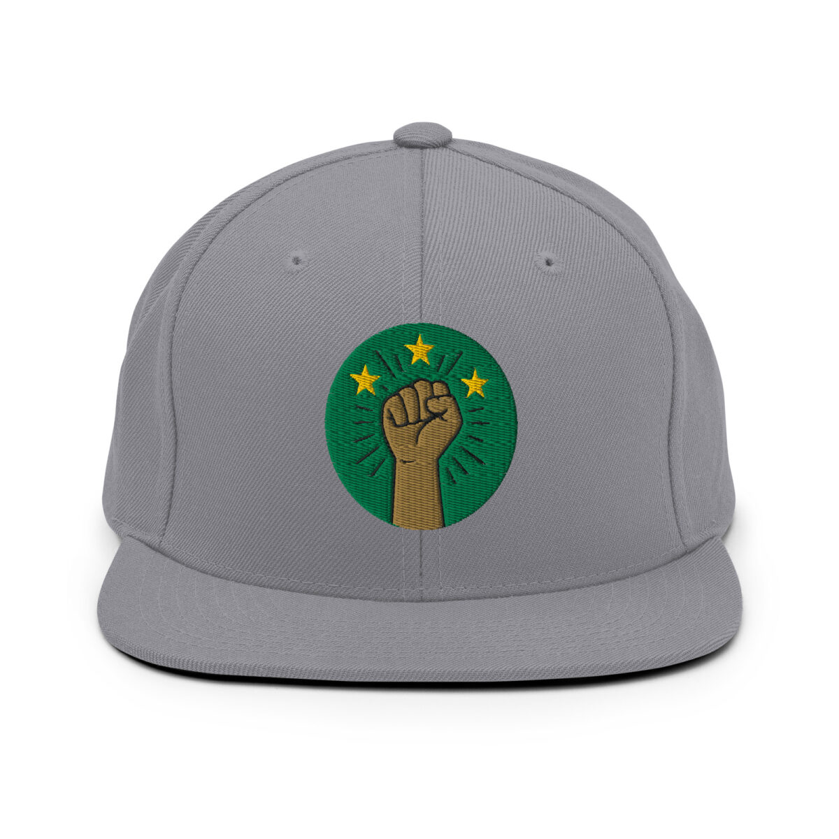 Casquette Snapback AES – Poing Africain & Étoiles de l’Unité - Broderie avant et arrière – Image 27