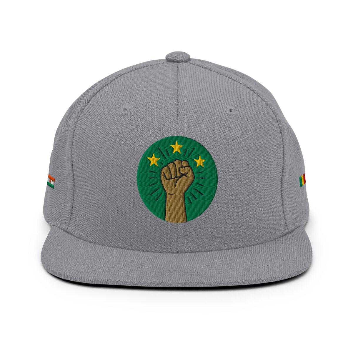 Casquette Snapback AES - Poing Africain & Étoiles de l’Unité - Broderie avant, cotés et arrière – Image 27