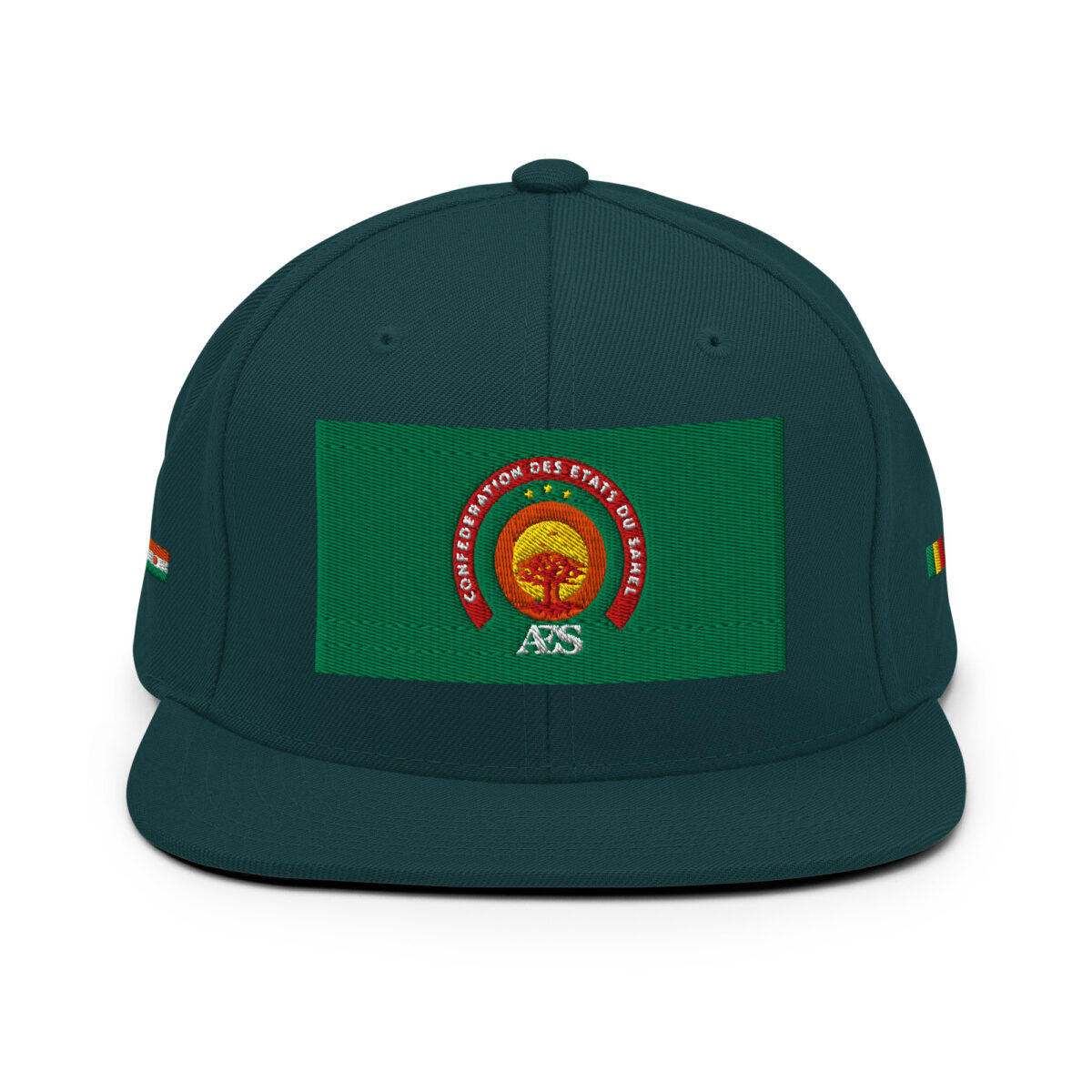 Casquette Snapback AES – Fierté et Unité du Sahel - Broderie avant, cotés et arrière – Image 28
