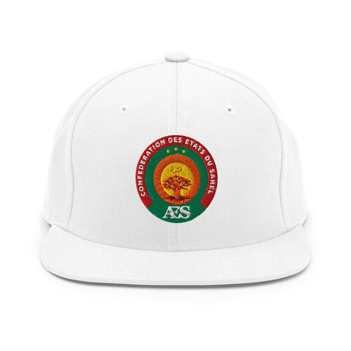 Casquette Snapback AES - Sceau Officiel de la Confédération du Sahel - Broderie avant – Image 29
