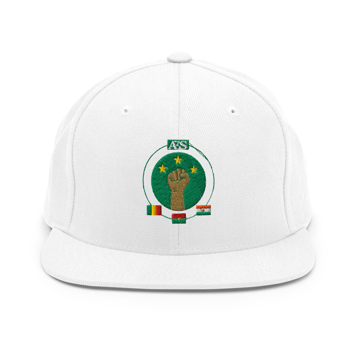 Casquette Snapback AES - Unité des Peuples du Sahel - Broderie avant – Image 29