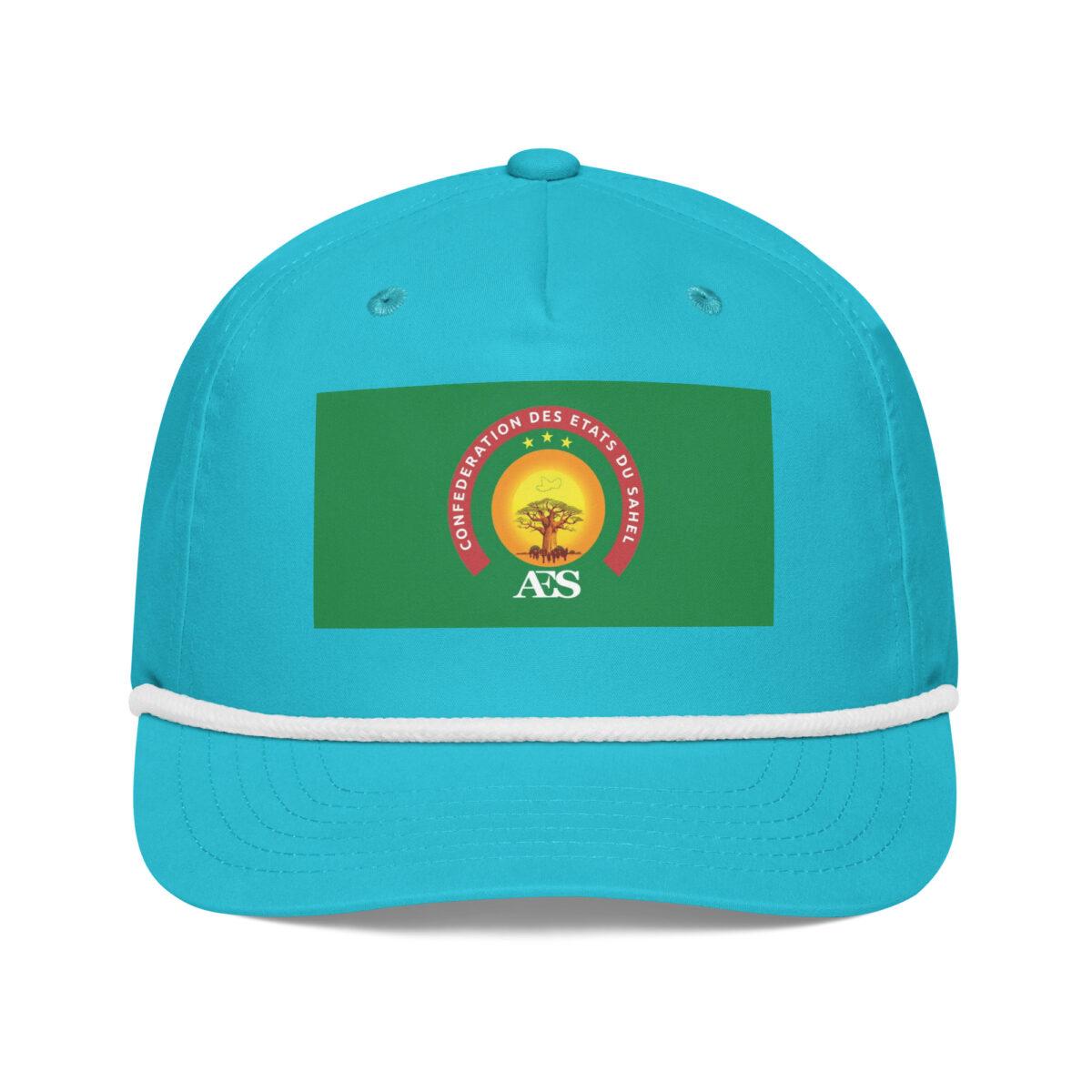 Casquette AES – Modèle “Souveraineté” | Drapeau officiel de la Confédération du Sahel - Impression avant – Image 4