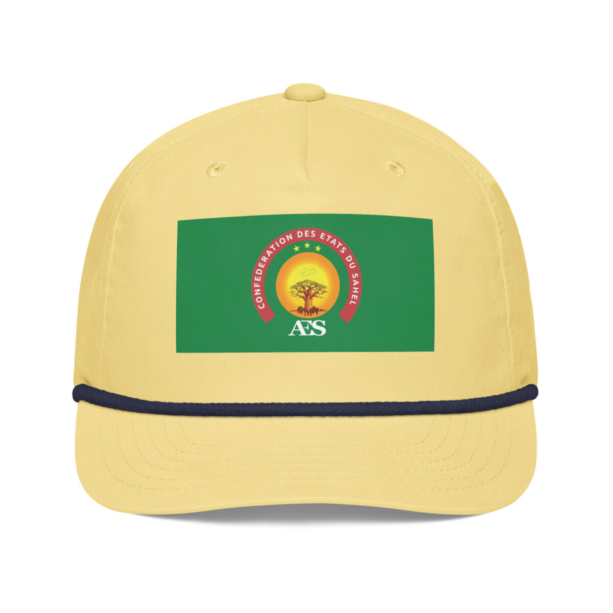 Casquette AES – Modèle “Souveraineté” | Drapeau officiel de la Confédération du Sahel - Impression avant – Image 5